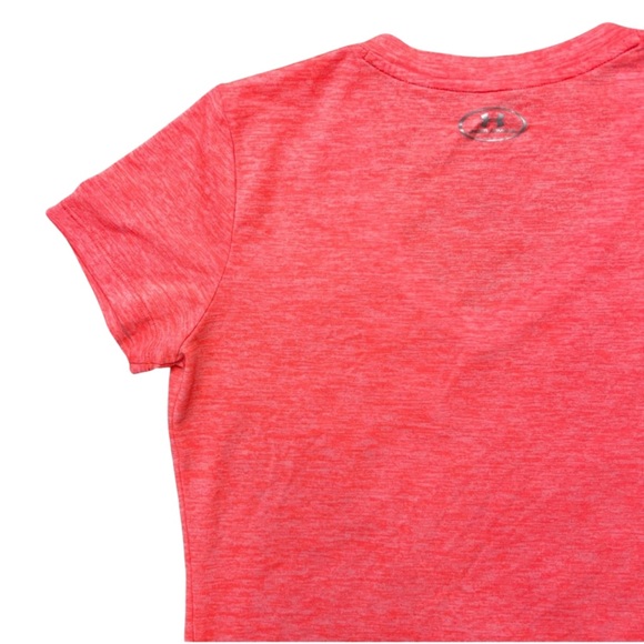 Under Armour Heatgear Loose T-Shirt Womens Extra Small Short Sleeve Coral V-Neck - Picture 3 of 6